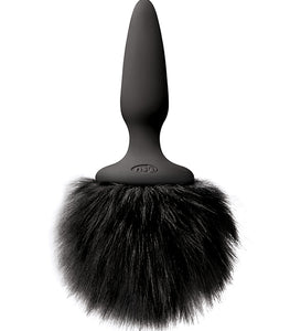 Bunny Tails Mini Black Fur