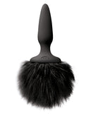 Bunny Tails Mini Black Fur