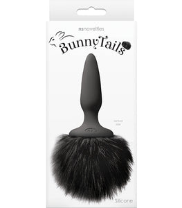 Bunny Tails Mini Black Fur