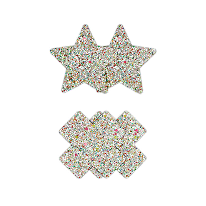 Pretty Pasties Star & Cross Glow 2 Pair Default Title