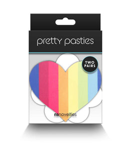 Pretty Pasties Pride Heart & Flower Rainbow 2 Pair