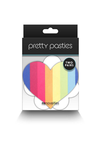 Pretty Pasties Pride Heart & Flower Rainbow 2 Pair Default Title