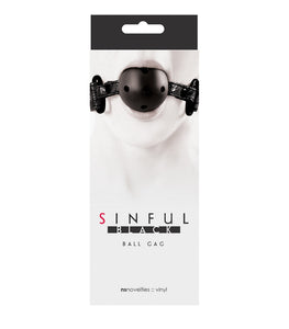 Sinful Ball Gag Black Default Title