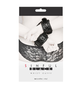 Sinful Wrist Cuffs Black