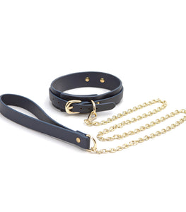 Bondage Couture Collar & Leash Blue