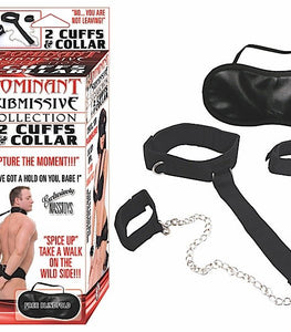 Dominant Submissive 2 Cuffs & Collar Black Default Title