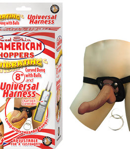 Latin American Whoppers 8in Dong Vibrating W/harness