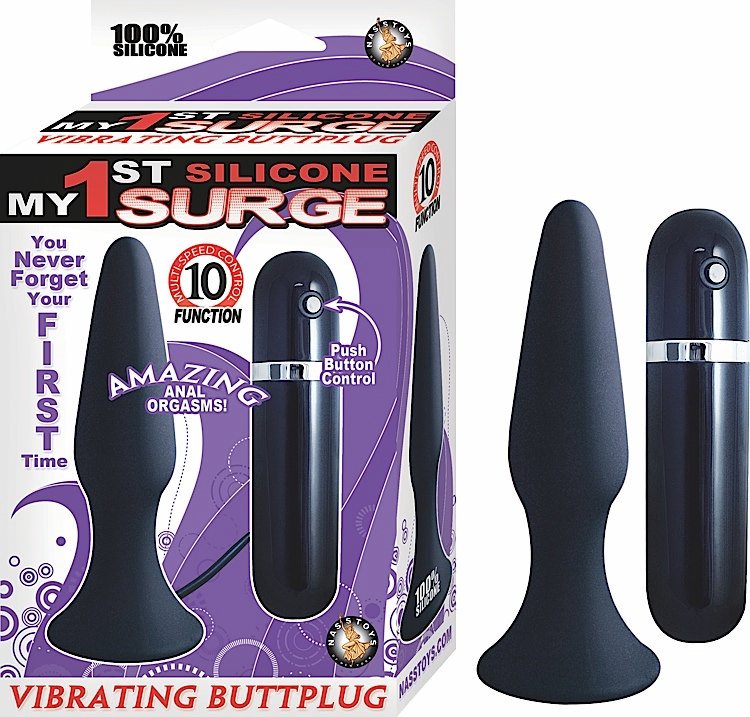 My First Silicone Vib. Butt Plug Black Default Title