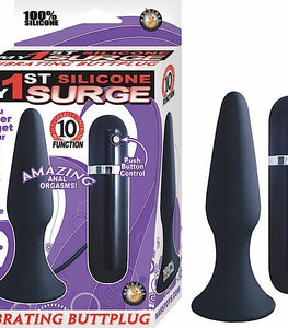 My First Silicone Vib. Butt Plug Black Default Title