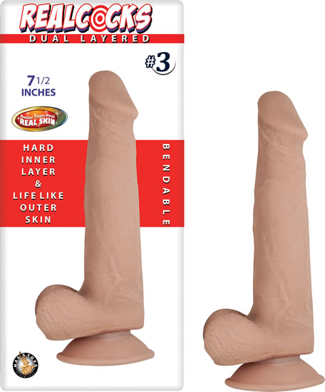 Real Cocks Dual Layered #3 7 1/2 "