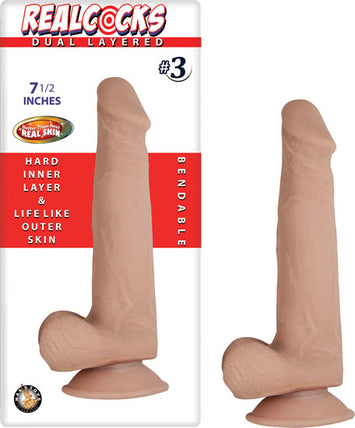 Real Cocks Dual Layered #3 7 1/2 
