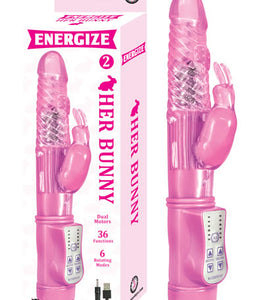 Energize Her Bunny 2 Rabbit Vibrator Pink