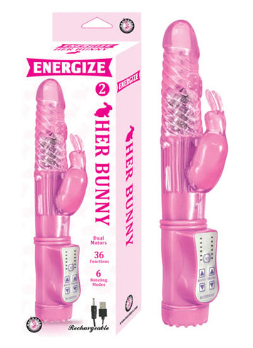 Energize Her Bunny 2 Rabbit Vibrator Pink