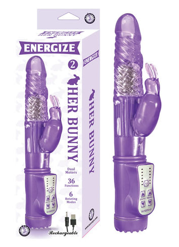 Energize Her Bunny 2 Rabbit Vibrator Pink