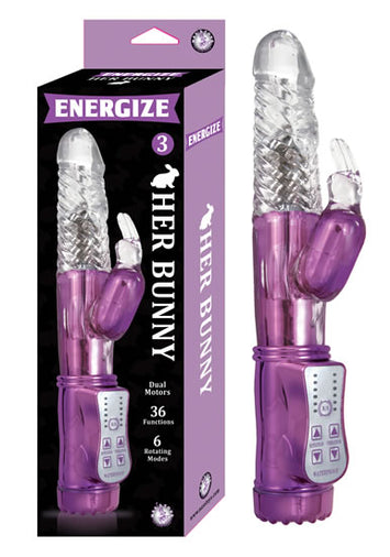 Energize Her Bunny 3 Rabbit Vibrator Purple