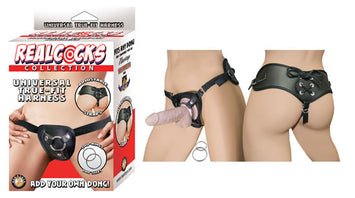 Real Cocks Universal True Fit Harness Black Default Title