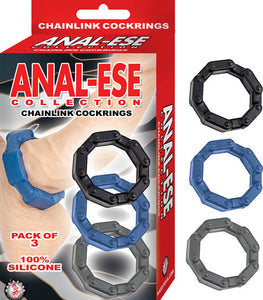 Anal-ese Collection Chain Link Cock Rings