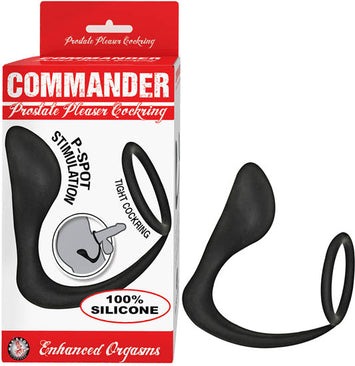 Commander Prostate Pleaser Cockring Black Default Title