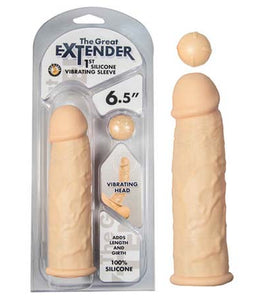 The Great Extender 1st Silicone Vibrating Sleeve 6.5 In