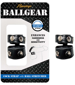 Ballgear Cock Strap W/ Ball Stretcher Black Default Title