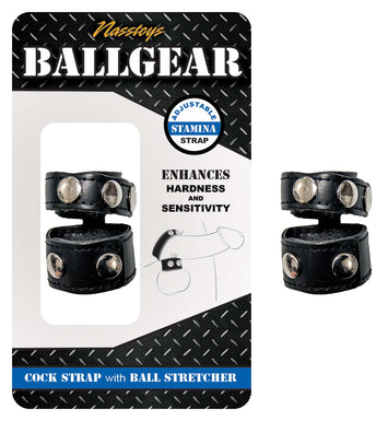 Ballgear Cock Strap W/ Ball Stretcher Black Default Title