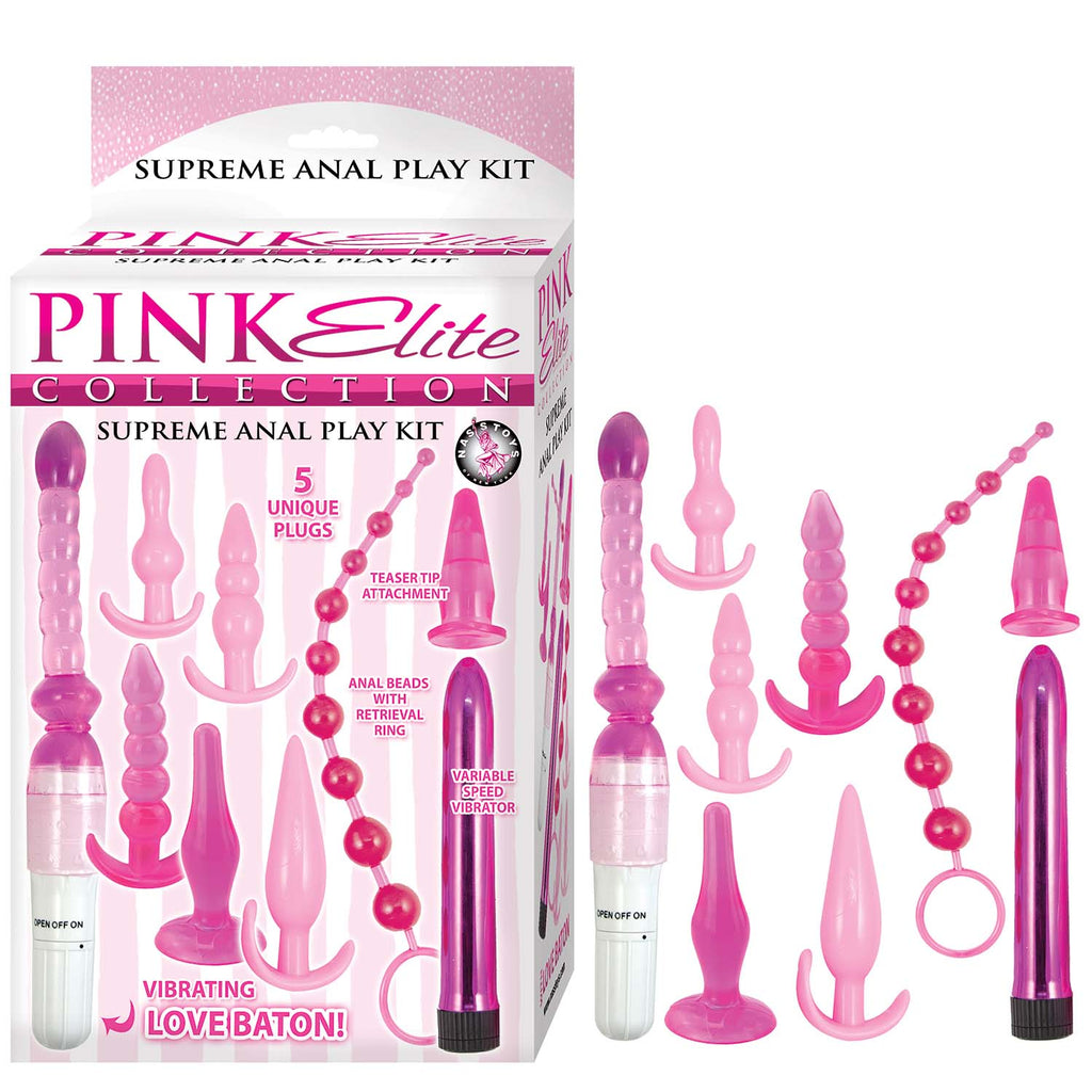 Pink Elite Collection Supreme Anal Play Kit - Pink Default Title