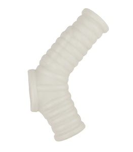 Vibrating Power Sleeve Ribbed Fit White