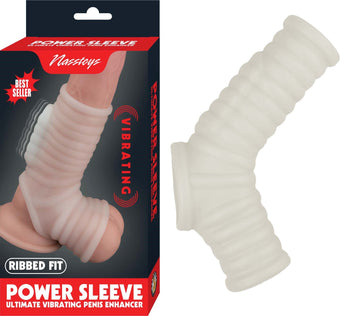 Vibrating Power Sleeve Ribbed Fit White Default Title