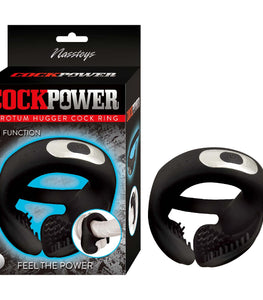 Cockpower Scrotum Hugger Cock Ring Black