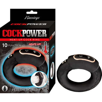 Cockpower Heat Up Cock Ring Black Default Title