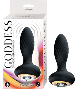 Goddess Diamond Vibrating Plug Black