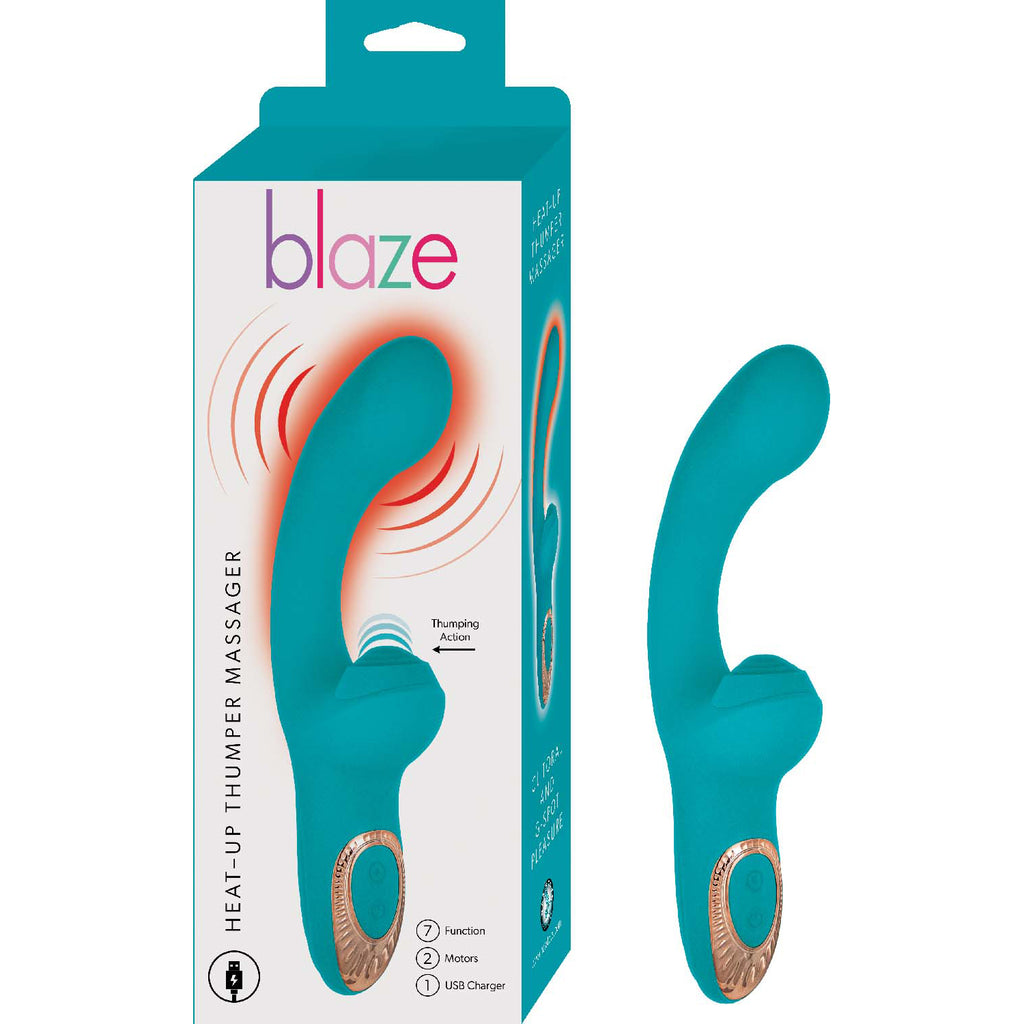Blaze Heat-up Thumper Massager Aqua Default Title