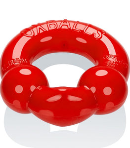 Ultra Balls Cockring 2 Pack Steel/red