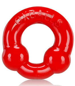 Ultra Balls Cockring 2 Pack Steel/red