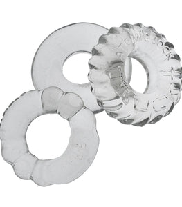 Bonemaker 3pk Cockring Set Clear