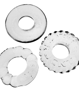 Bonemaker 3pk Cockring Set Clear