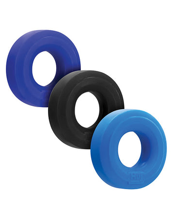 Hunkyjunk Huj C-ring 3pk Multi Blue