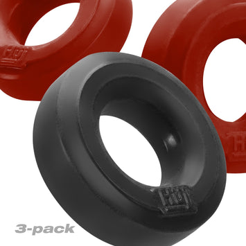Hunkyjunk Huj C-ring 3pk Cherry & Tar Ice Default Title