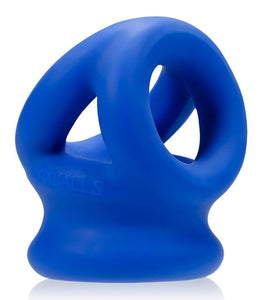 Tri Squeeze Cocksling Ball Stretcher Oxballs Silicone Tpr Blend Ice