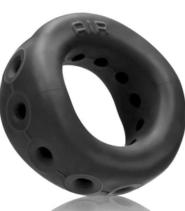 Air Airflow Cockring Oxballs Silicone/tpr Blend Ice Black