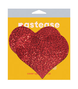 Pastease Heart Glitter Red Fuller Coverage