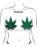 Pastease Pot Leaf Glitter Green Fuller Coverage