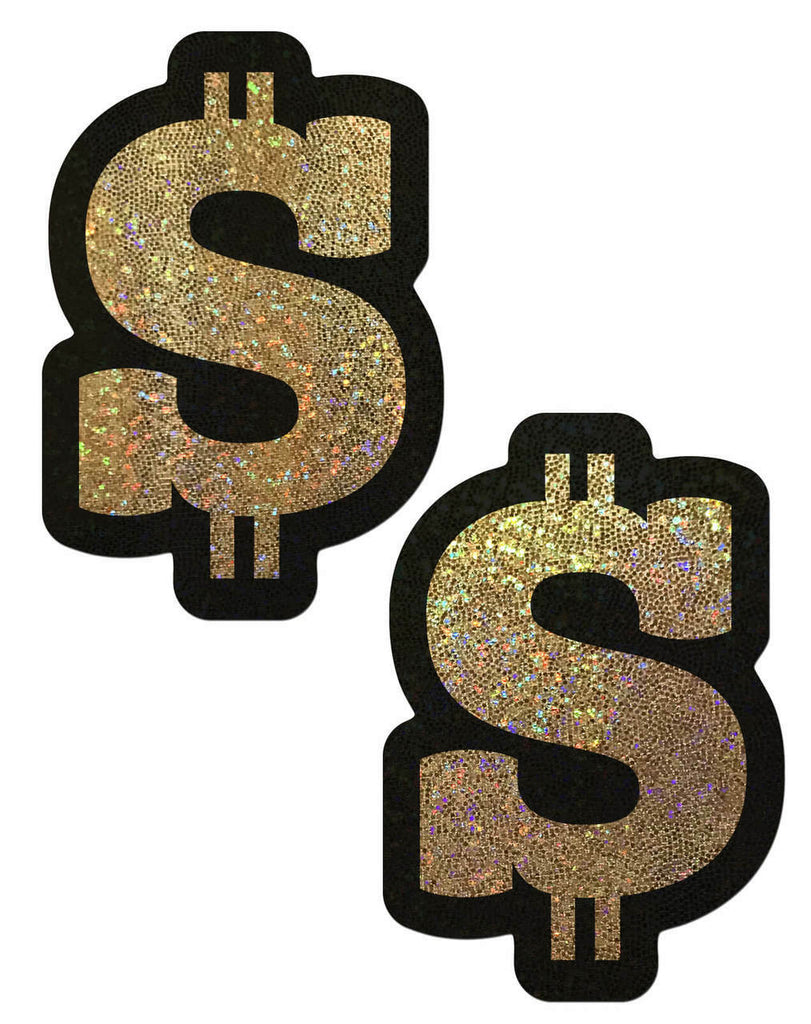 Pastease Money Gold Glitter Dollar Sign Nipple Pasties Default Title