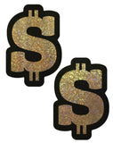 Pastease Money Gold Glitter Dollar Sign Nipple Pasties Default Title