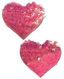 Pastease Hot Pink & Matte Pink Color Changing Sequin Hearts Pasties Default Title