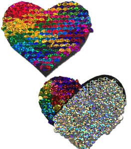 Pastease Rainbow & Silver Glitter Color Changing Sequin Heart