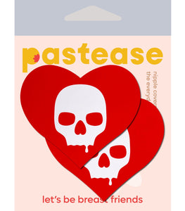 Pastease Sullen Skull Red Hearts