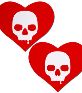 Pastease Sullen Skull Red Hearts