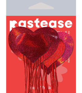 Pastease Red Holographic Heart W/ Tassel Fringe