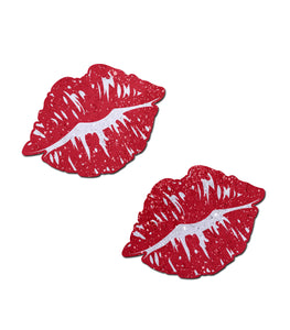 Pastease Sparkly Red Kissing Lips Pasties